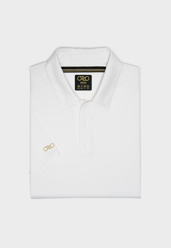 Stay-Crisp Collar Tech Polo - BRILLIANT WHITE