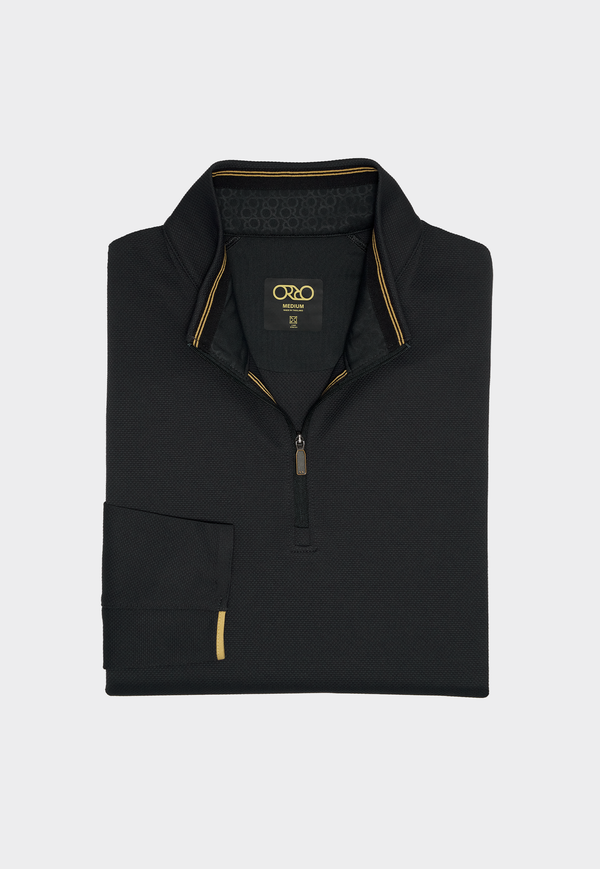 ORROsoft Textured Quarter Zip - MOONLESS NIGHT