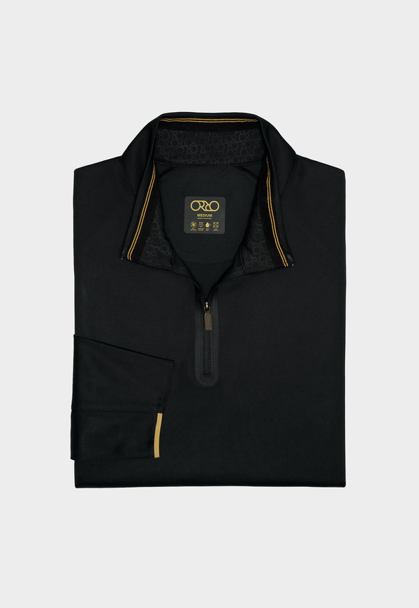 ORROsport Tech Quarter Zip - TRUE BLACK