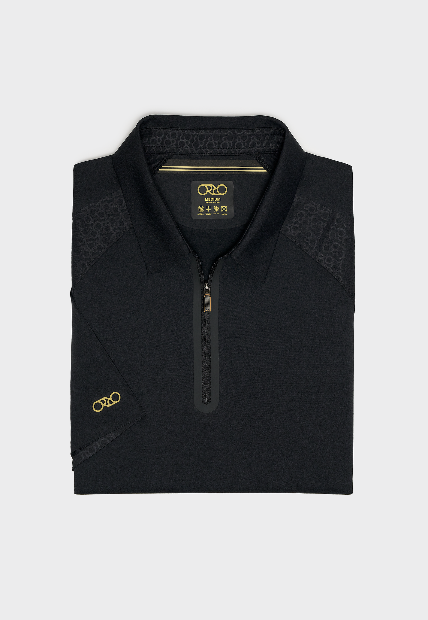 Stay-Crisp Collar Tech Zip Polo