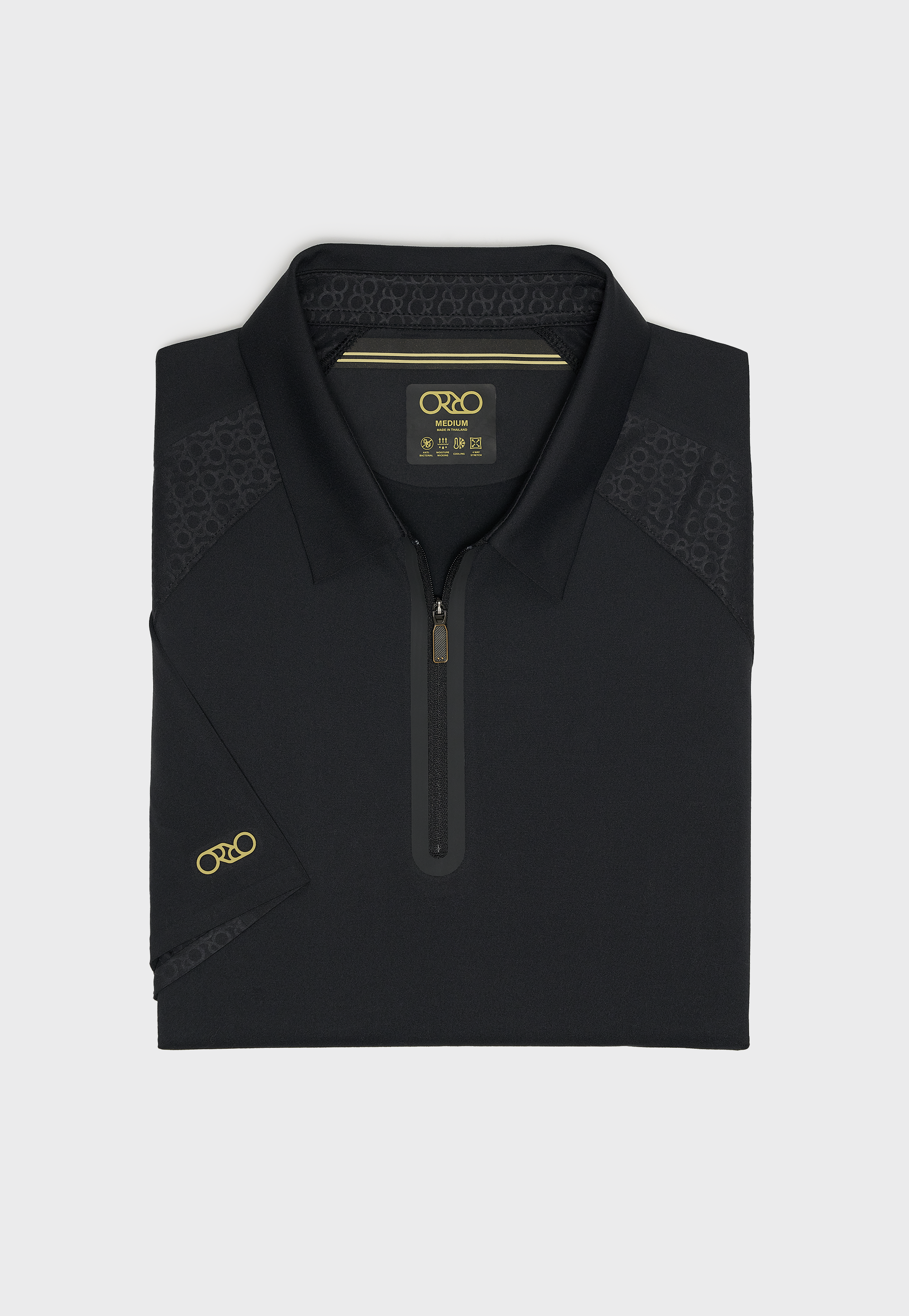 Stay-Crisp Collar Tech Zip Polo