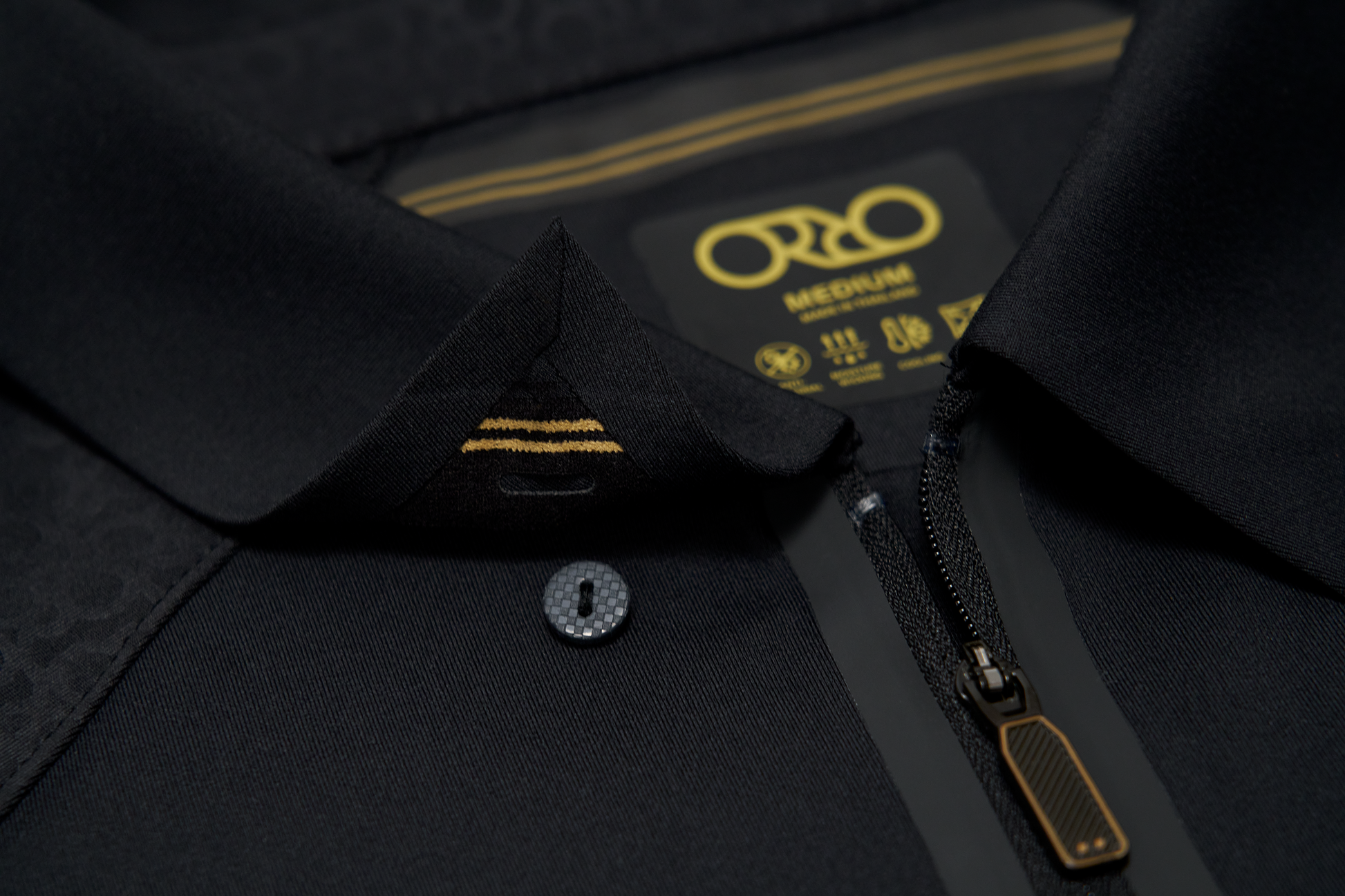 Stay-Crisp Collar Tech Zip Polo