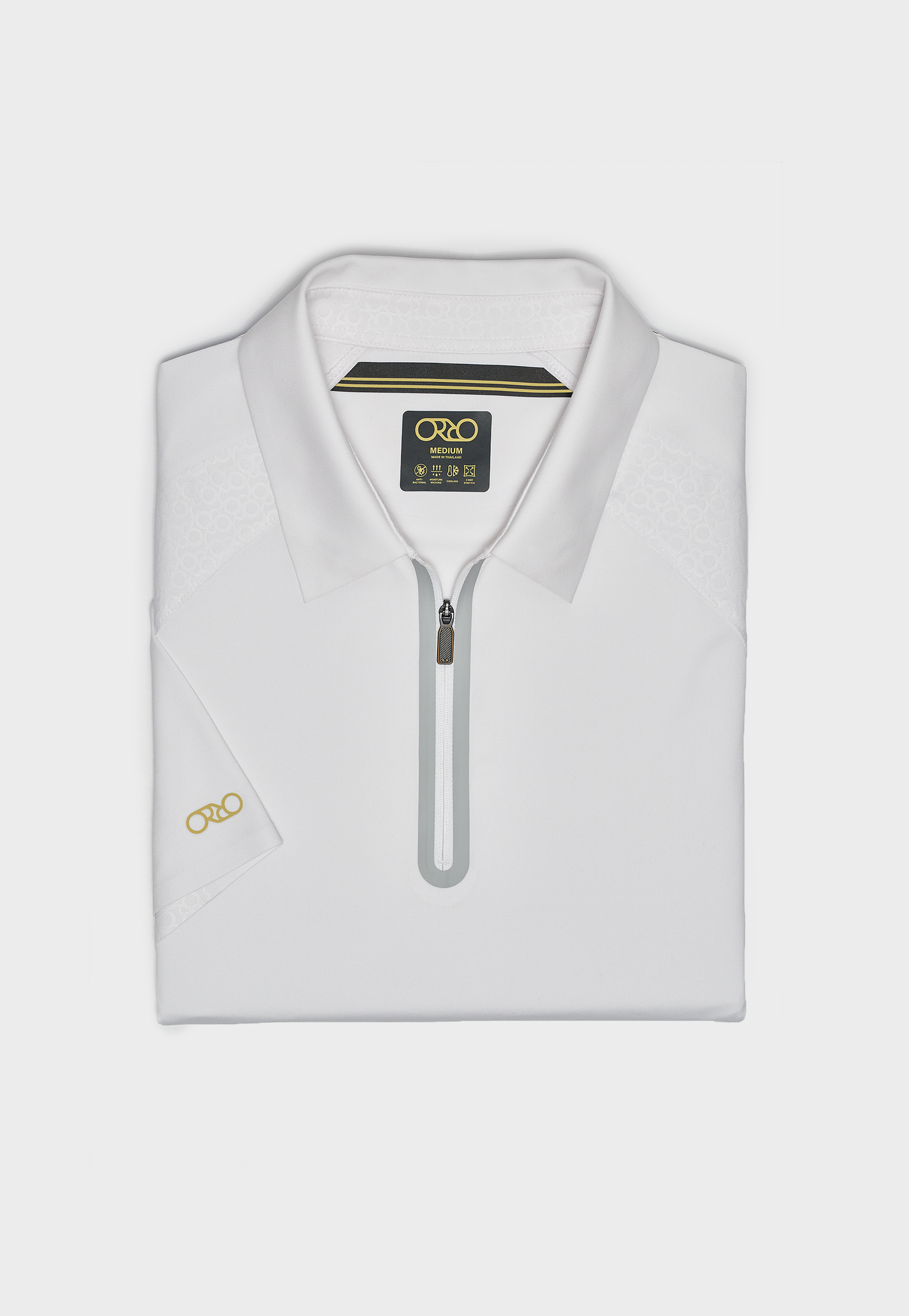 Stay-Crisp Collar Tech Zip Polo