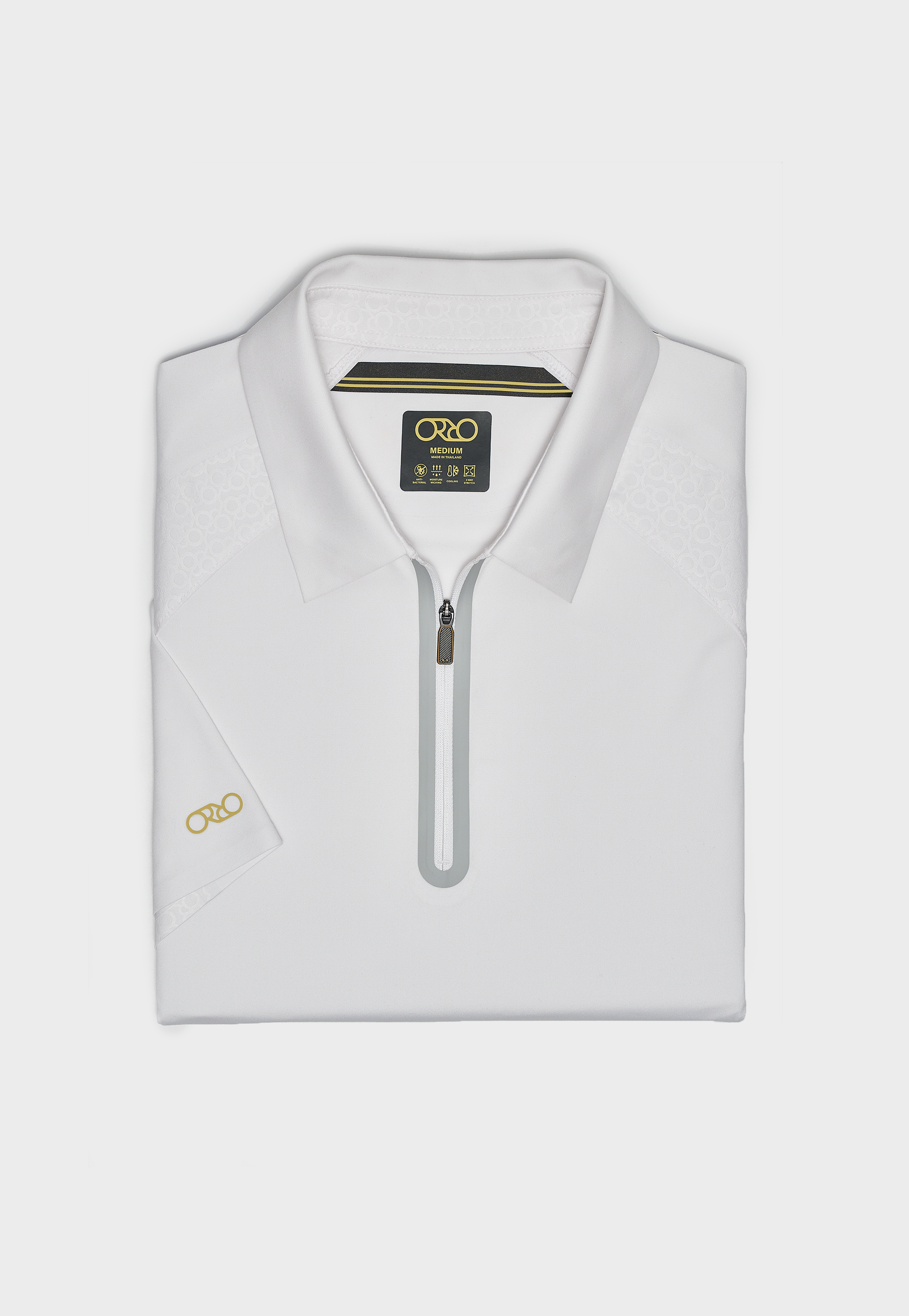 Stay-Crisp Collar Tech Zip Polo