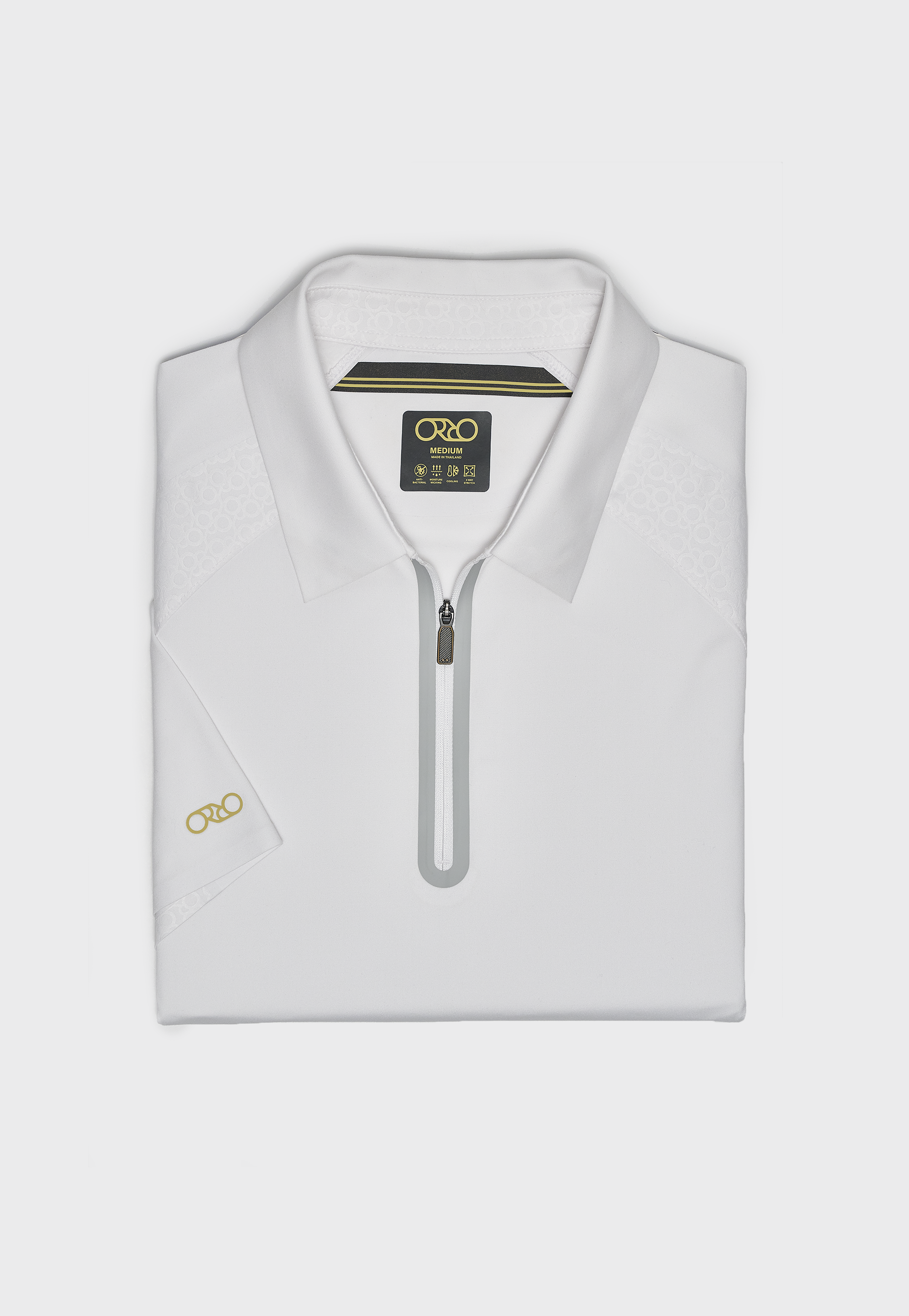 Stay-Crisp Collar Tech Zip Polo