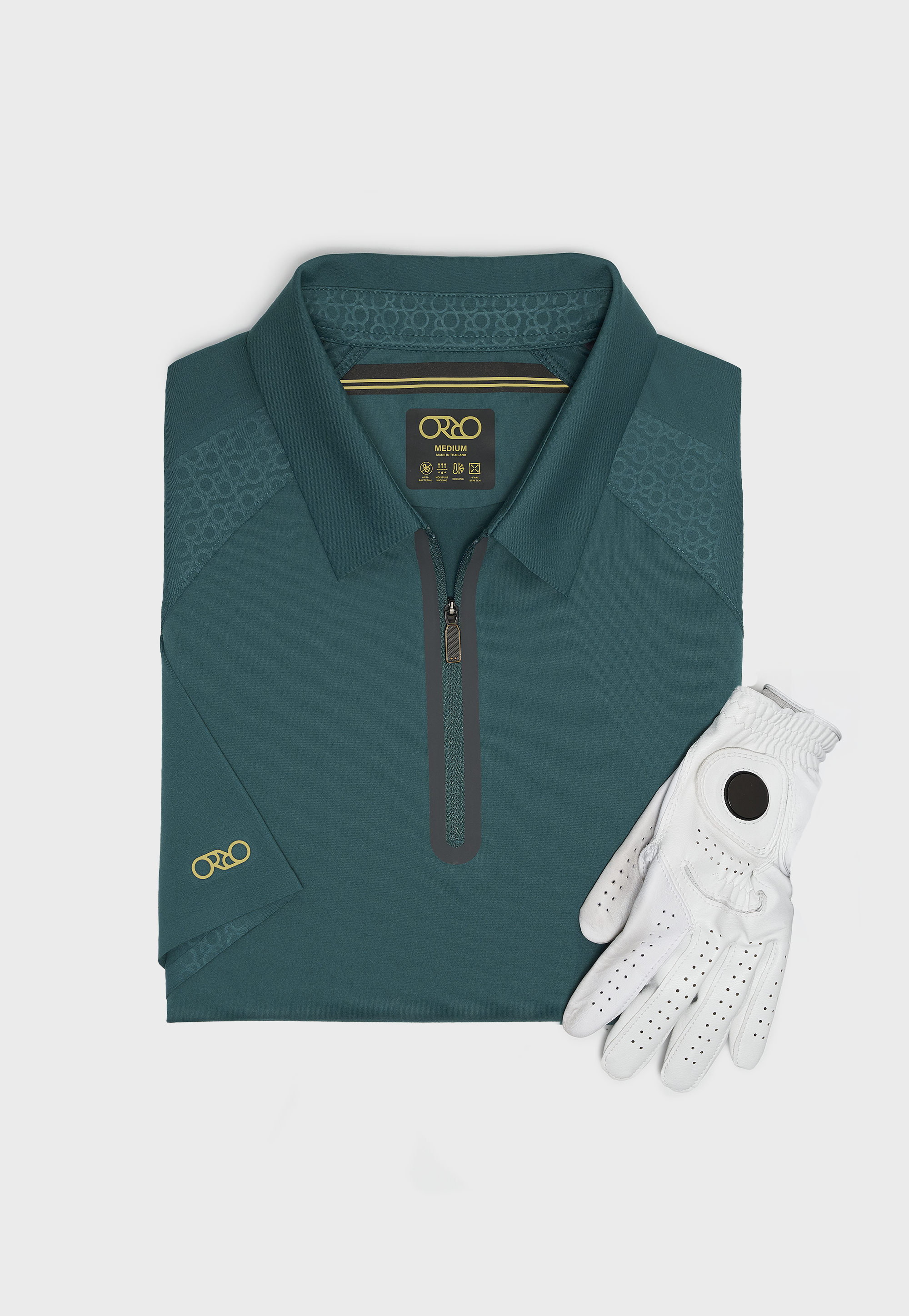 Stay-Crisp Collar Tech Zip Polo