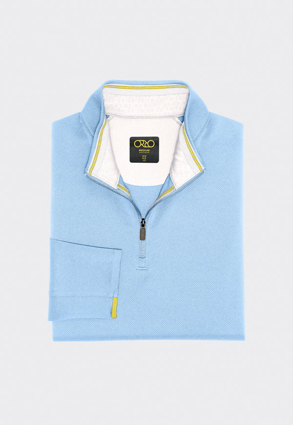 ORROsoft Textured Quarter Zip - Dusk Blue